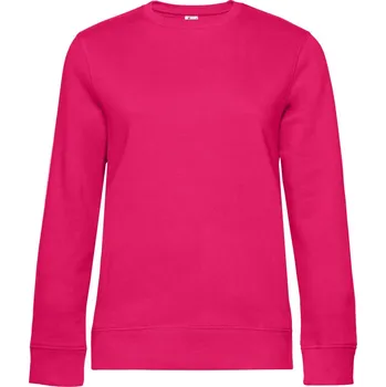 pracovní mikina B&C Mikina B&C QUEEN Crew Neck, dámská COT01W01Qx5205-magenta pin 2XL Purpurová růžová