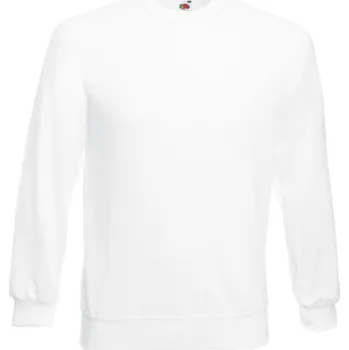 pracovní mikina Fruit of the Loom Mikina Classic Raglan Sweat, raglánová COT16221600102-white M Bílá