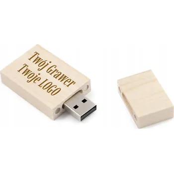 USB flash disk USB flash disk MemoRabbit Široký USB flash disk Světlé dřevo - Javor + GRAVÍROVÁNÍ 128 GB USB 2.0 béžový