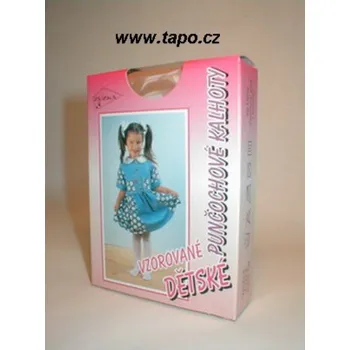 Punčochové kalhoty vzorované, velikost 140/76, bílá