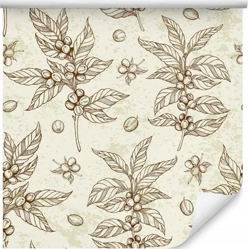 Fototapeta Tapeta do Kuchyně: Kávové Listy ve Vintage Stylu