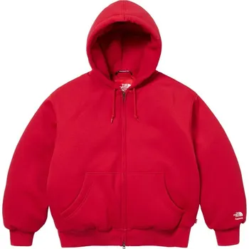 Pánská mikina Supreme Supreme®/The North Face® Down Zip Up Hooded Sweatshirt Barva: Červená, Velikost: XL