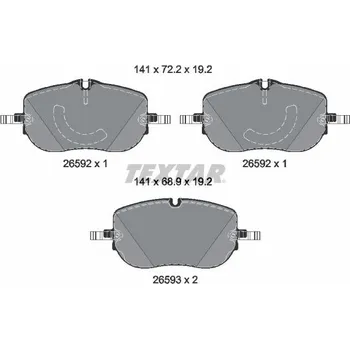 Brzdová destička Sada brzdových destiček, kotoučová brzda TEXTAR 2659201