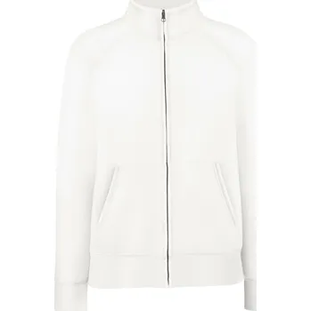 pracovní mikina Fruit of the Loom Mikina Premium Lady-Fit Sweat Jacket na zip, dámská COT16211600103-white L Bílá