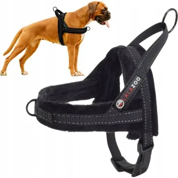 Postroj pro psa Norské postroje pro psy GUARD s úchytem MINESOTA reflexní černé vel XS