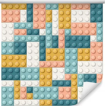 Tapeta Tapeta na zeď do chlapeckého pokoje, pastelové kostky