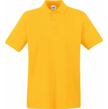 Pánské tričko Fruit of the Loom Polokošile Premium Polo, krátký rukáv COT163218a3905-sunflower 2XL Slunečnice