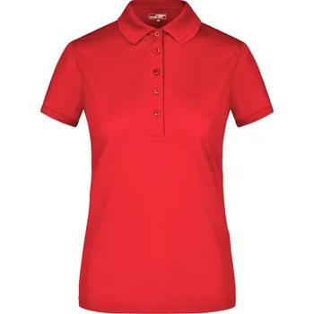 Pánské tričko James & Nicholson Polokošile Active JN 574, krátký rukáv, dámská COT02057400404-red XL Červená