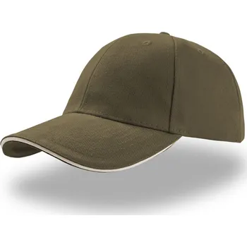 Pracovní přilba Atlantis Headwear Kšiltovka Liberty Sandwich, 6 panelová COT33000554499-olive/natur UNI Olivová/natural