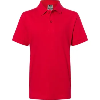 Dětská móda James & Nicholson Polokošile JN 70K, krátký rukáv, dětská COT02070K00401-red S Červená