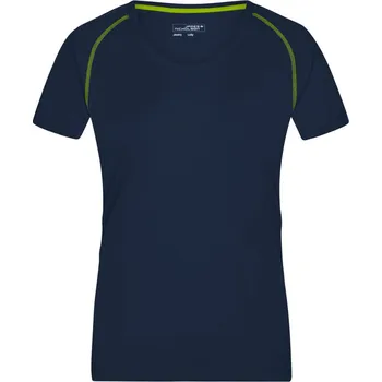 pracovní tričko James & Nicholson Tričko JN 495, funkční, krátký rukáv, dámské COT020495r0204-navy/bright XL