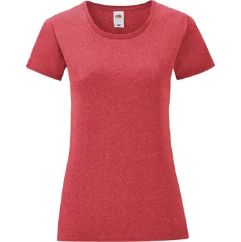 pracovní tričko Fruit of the Loom Tričko Lady-Fit Iconic 150 T, krátký rukáv, dámské COT161432v7302-heather red M Melír červená