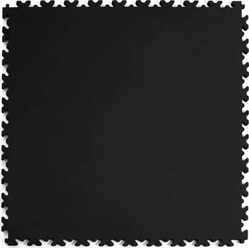 Venkovní dlažba Černá plastová (PVC) zátěžová dlažba Fortelock Industry ECO Premium (kůže) - délka 51 cm, šířka 51 cm, výška 0,7 cm