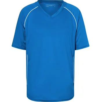 pracovní tričko James & Nicholson Tričko JN 386, týmové, pánské COT02038688802-royal/white M Modrá/bílá