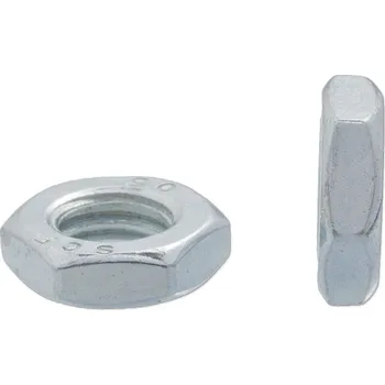 Matice Šestihranná nízká matice M5 Pozink DIN 439 Nízké matice 100ks