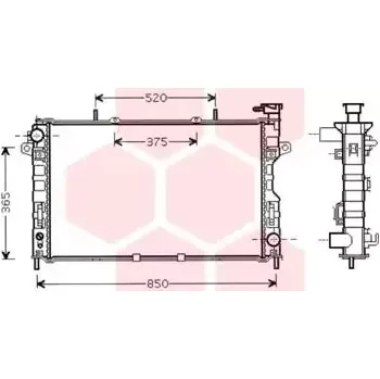 Motor automobilu VAN WEZEL Chladič vody VAW 07002117