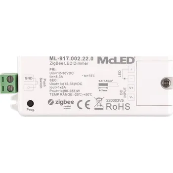 Ovladač světel ZigBee přijímač - řízení jasu, 1 kanál, max. 8A, 12-36V