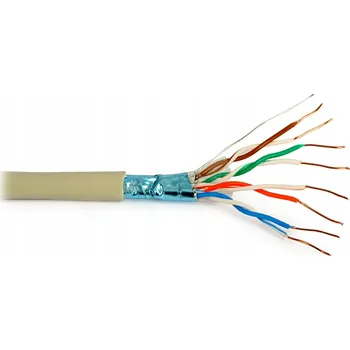 Síťový kabel Kabel Netset F/UTP kat. 5e vnitřní kroucený Eca stíněný 1 m