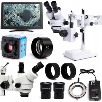 Mikroskop STEREO MIKROSKOP TRINOKULÁRNÍ 10HW OSVĚTLENÍ KAMERA MONITOR 10"
