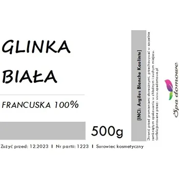 Pleťová maska Jíl bílý 500G 100% Pro suchou pleť a další