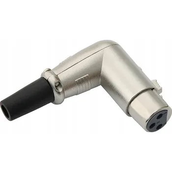 Příslušenství ke zvukové technice XLR 3P samice mikrofonní konektor, úhlový, pro kabel