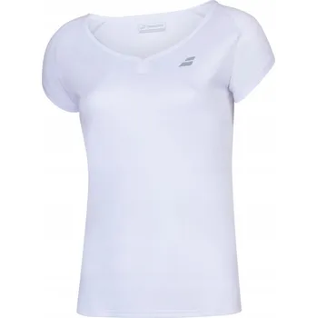 Dámské tričko TRIČKO BABOLAT PLAY CAP SLEEVE TOP DÁMSKÉ BÍLÉ XS