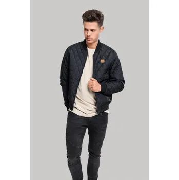 Pánská větrovka Diamond Quilt Nylon Jacket černá Urban Classics černá 3154575