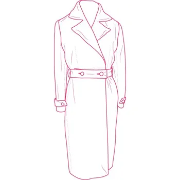 Střih PDF dámský luxusní kabát Elsa-32-38