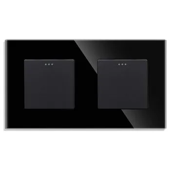 vypínač SCHODIŠŤOVÝ VYPÍNAČ SVĚTLA + BĚŽNÝ SKLENĚNÝ KLASICKÝ MECHANICKÝ TLAČÍTKOVÝ