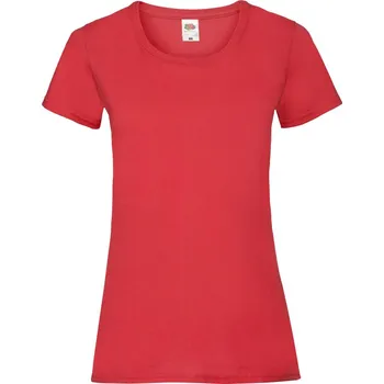 pracovní tričko Fruit of the Loom Tričko Lady-Fit Valueweight T, krátký rukáv, dámské COT16137200404-red XL Červená