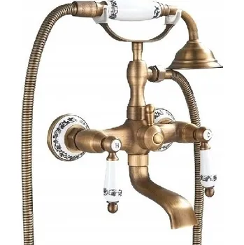 Vodovodní baterie Vanová baterie CHDE retro design, mosazná s keramikou