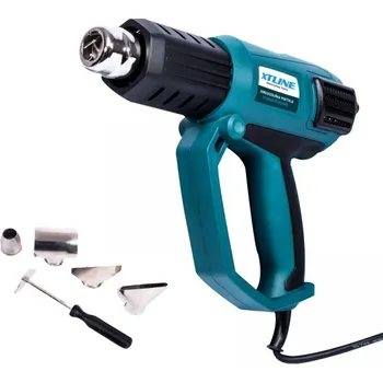 Horkovzdušná pistole XTLINE Horkovzdušná pistole s elektronickou regulací 2000W+příslušenství 5 dílů XT106230