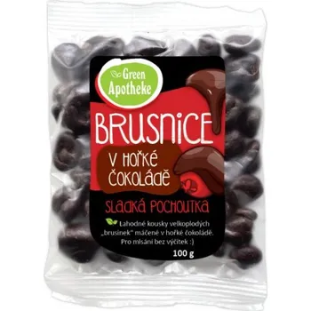 Sušené ovoce Apotheke Brusnice v hořké čokoládě 100 g