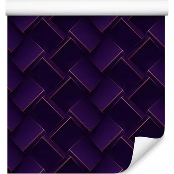 Tapeta Tapeta na zeď fialové kostky geometrický vzor