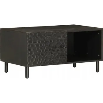 Konferenční stolek Konferenční stolek, černý, 80x50x40 cm, masivní mangové dřevo