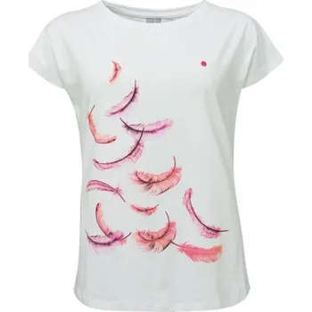 Dámské tričko Dámské tričko LOAP ABGRIE XXL Bílá, Růžová