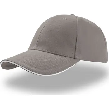 Pracovní přilba Atlantis Headwear Kšiltovka Liberty Sandwich, 6 panelová COT33000531899-grey/white UNI Šedá/bílá
