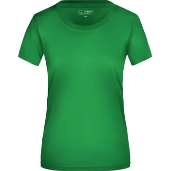 pracovní tričko James & Nicholson Tričko JN 357, sportovní, žerzejové, krátký rukáv, dámské COT02035703303-green L Zelená