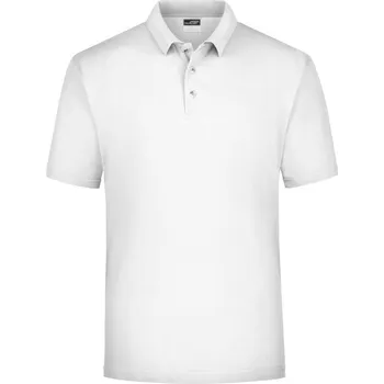 Pánské tričko James & Nicholson Polokošile JN 20, krátký rukáv COT02002000102-white M Bílá