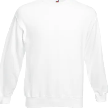 pracovní mikina Fruit of the Loom Mikina Classic Set-In Sweat COT16220200104-white XL Bílá