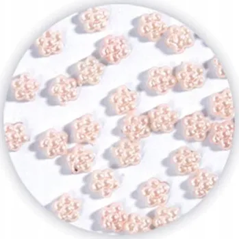 3D Květinky na nehty béžové