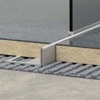 Stavební profil Havos Lišta pro spádovou podlahu B18a, nerez 12,5 x 1200 mm, pravá, kartáčovaná, B18a/30/12/102/1200