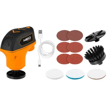 NEO TOOLS Mini multifunkční zařízení/leštička 4V, Li-Ion, USB-C