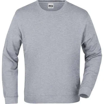 pracovní mikina James & Nicholson Mikina JN 57 COT02005703401-grey heathe S Melír šedá