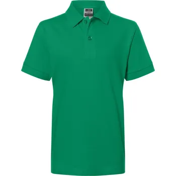 Chlapecké kalhoty James & Nicholson Polokošile JN 70K, krátký rukáv, dětská COT02070K03502-irish green M Zelená irská