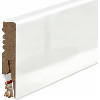 soklová lišta Podlahová lišta Golddoor MDF bílá 80 mm x 100 cm