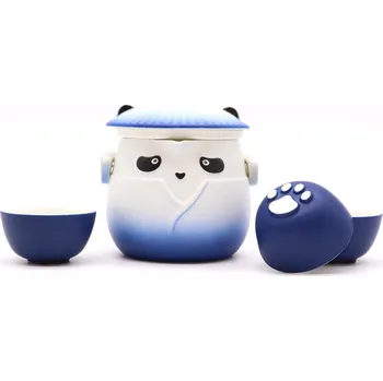 Konvice na čaj AWM Čajová Souprava Panda a Tři Šálky – Nebeská Modrá 1ks