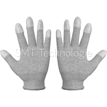 Pracovní rukavice ESD pracovní rukavice StaticTec, z nylonu s uhlíkem a PU konečky - 100104001429