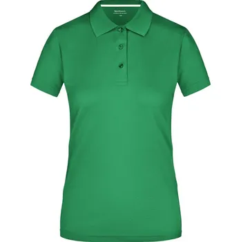 Pánská móda James & Nicholson Polokošile JN 411 High Performance, krátký rukáv, dámská COT02041152401-frog S Zelená frog