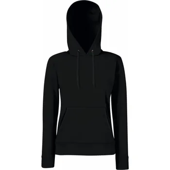 pracovní mikina Fruit of the Loom Mikina Classic Lady-Fit Hooded Sweat s kapucí, dámská COT16203800201-black S Černá